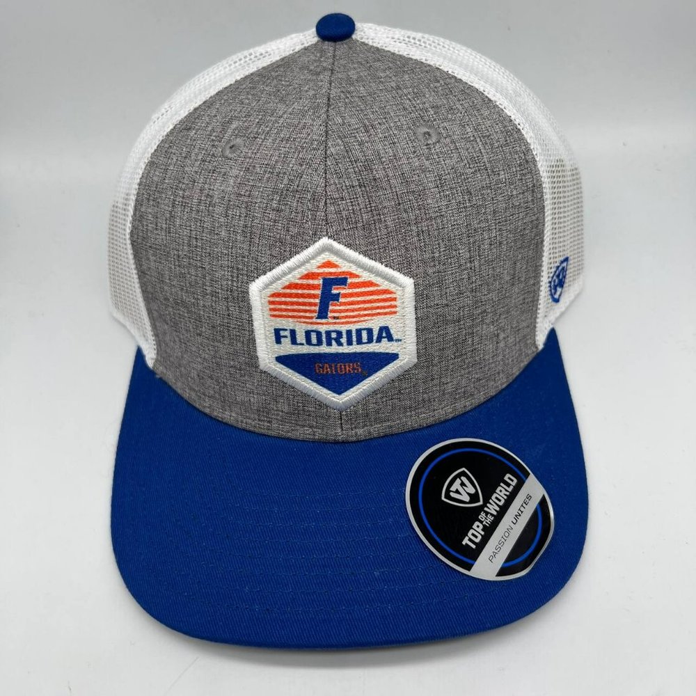 Florida Gators NCAA Top of the World‎ Trucker Hat Snapback Cap Gray New Men